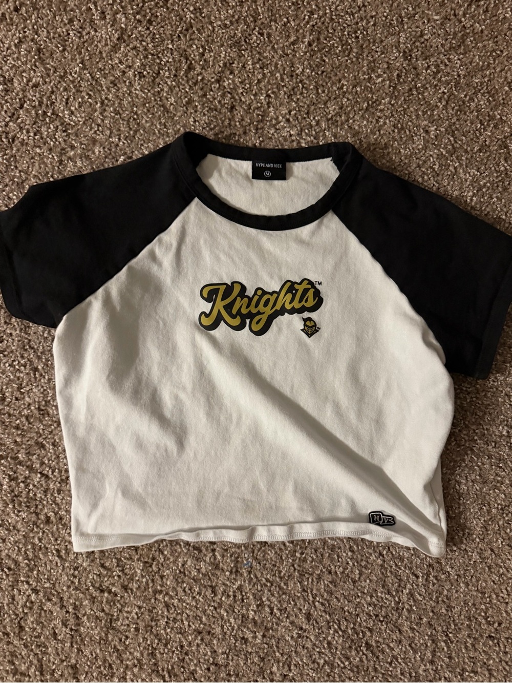 UCF Knights Hype & Vice Raglan Crop Tee